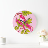 出血ハート花 ラージ壁時計 (ホーム)