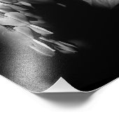 出血ハート花(白黒) 8x10 フォトプリント            (角)