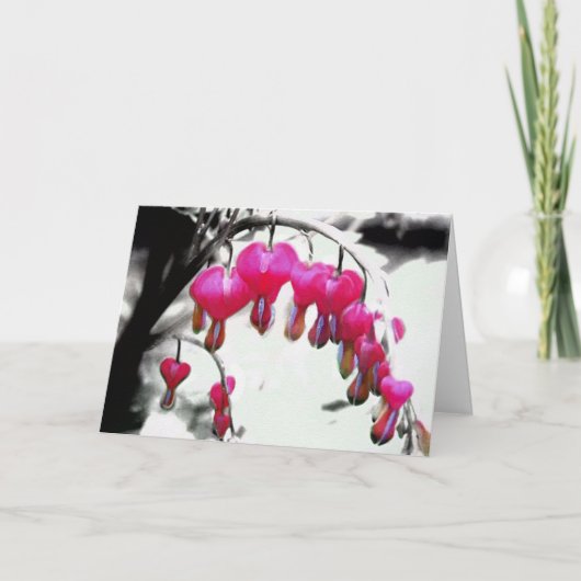 出血ハート誕生日カード カード (正面)