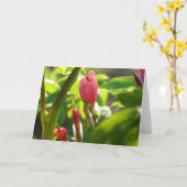 出血ハート カード (黄色い花)