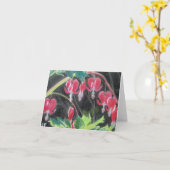 出血ハート カード (黄色い花)