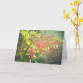 出血ハート カード (黄色い花)