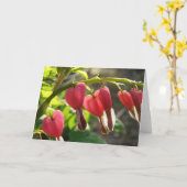 出血ハート カード (黄色い花)