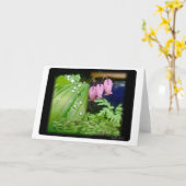 出血ハート、カ空白のード カード (黄色い花)