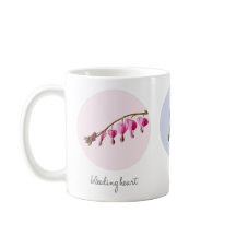 出血ハート、パンジーとアスターの花