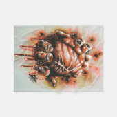 出血ハート フリースブランケット (正面(横))