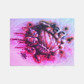 出血ハート フリースブランケット (正面(横))