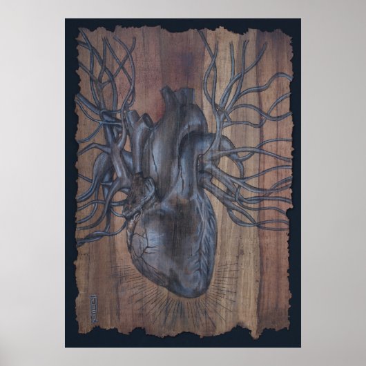 出血ハート ポスター (正面)