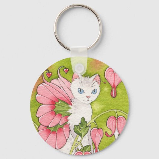 出血性ハート飛蚊磁石 キーホルダー (正面)