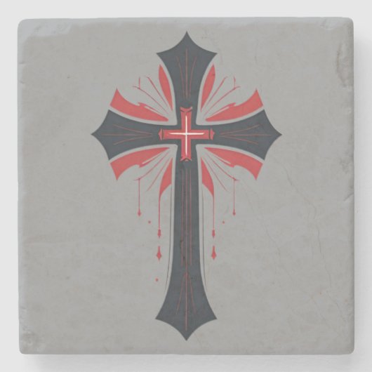 出血性十字架 ストーンコースター (正面)