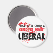 出血誇りを持ったハート自由主義の マグネット (正面/裏面)