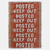 出赤と白保木看板 スローブランケット (正面縦)