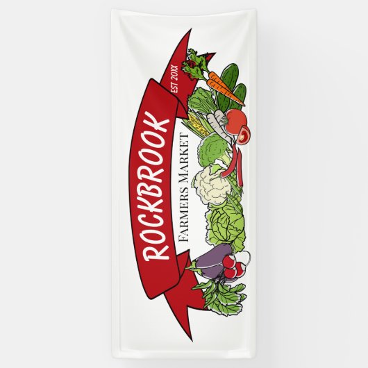 出身地の追加 | 農家市場シンボルや象徴 横断幕 (縦)