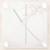 「刀と散華（Katana to Sange）」 ガラスコースター (裏面)