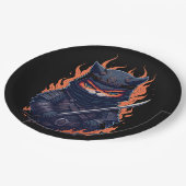 刀を手にした猫戦士 ペーパープレート (アングル)