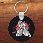 刀を持つ侍 キーホルダー (正面)