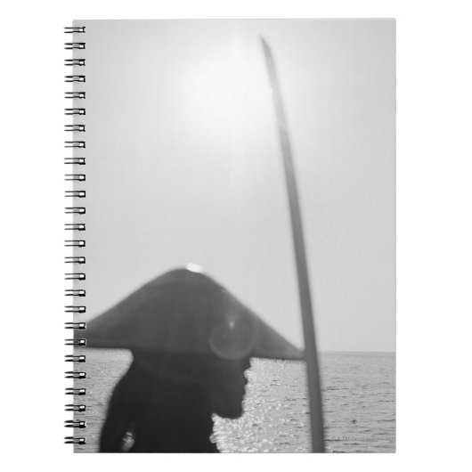 刀を持つ武士のポートレート2 ノートブック (正面)