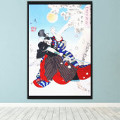 刀を持つ武士・芳年 キャンバスプリント (インサイチュ (ウッドフロア))