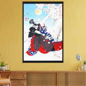 刀を持つ武士・芳年 キャンバスプリント (インサイチュ (リビング))