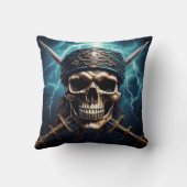 刀剣スカル付き海賊装飾用クッション クッション (裏面)