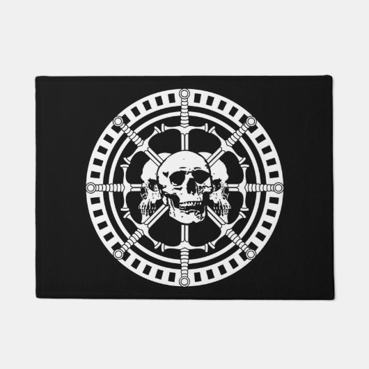 刀剣スカル ドアマット (正面)