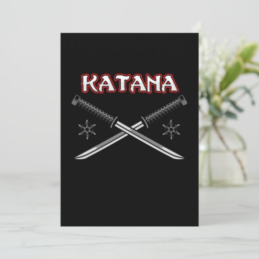 刀剣忍者日本のアートジャパンサムライギフト 招待状 (スタンド正面)