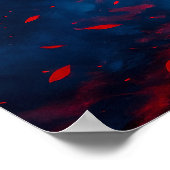 刀名ファンタジー付きサムライ白熱［赤熱］光を放つ戦士 ポスター (角)