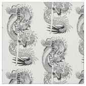 刀日本のの織物の竜 ファブリック (見本)