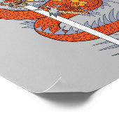 刀日本の付き龍 ポスター (角)