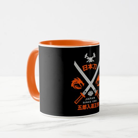 刀日本の刀 マグカップ (正面左)