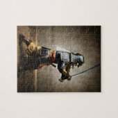 刀身日本のの武士 ジグソーパズル (横)