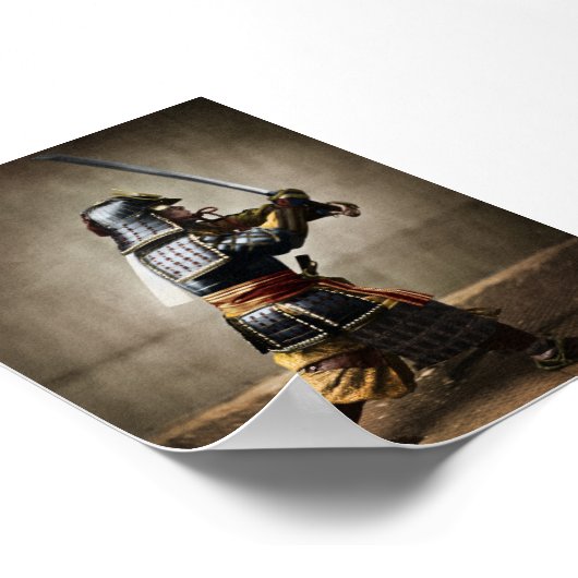 刀身日本のの武士 ポスター (角)