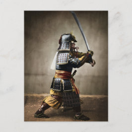 刀身日本のの武士 ポストカード