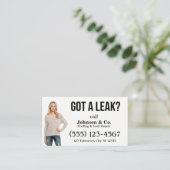 刃の鋭いぬれた女の子の屋根ふき及び漏出修理 名刺 (スタンド正面)