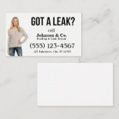 刃の鋭いぬれた女の子の屋根ふき及び漏出修理 名刺 (正面/裏面)