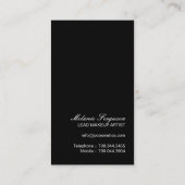 刃の鋭いメーキャップアーティストの名刺 名刺 (裏面)
