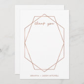 刃の鋭い幾何学的 サンキューカード (正面/裏面)