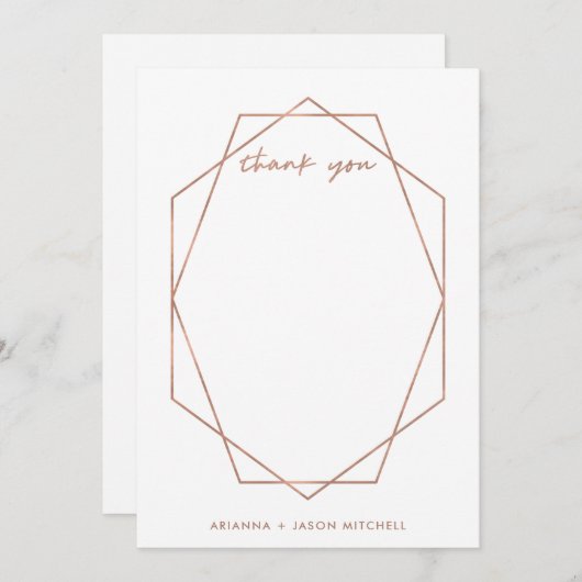 刃の鋭い幾何学的 サンキューカード (正面/裏面)