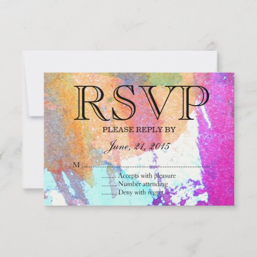 刃の鋭い水彩画 出欠カード (正面)