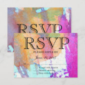 刃の鋭い水彩画 出欠カード (正面/裏面)