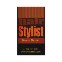 刃の鋭くモダンなタイポグラフィのサロンの美容師