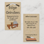 刃先研ぎ砥石 名刺 (正面/裏面)