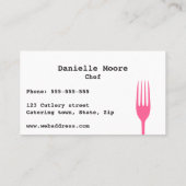 刃物エレガントのケータリングまたはシェフの名刺 名刺 (裏面)