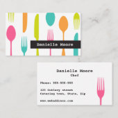 刃物エレガントのケータリングまたはシェフの名刺 名刺 (正面/裏面)