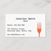 刃物カラフルケータリングまたはシェフ名刺 名刺 (裏面)