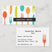 刃物カラフルケータリングまたはシェフ名刺 名刺 (正面/裏面)