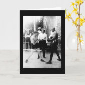 刃物師対ジョンソンのボクシング試合1914年 カード (黄色い花)