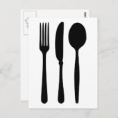 刃物 – フォーク – ナイフ – スプーン ポストカード (正面/裏面)