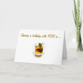 分かち合いの誕生日は私のお茶のカップ カード (正面)