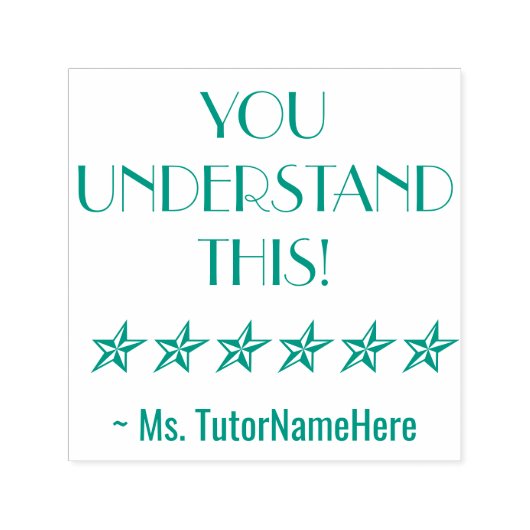 「分かってるだろう!」 +カスタム家庭教師の名前 セルフインキングスタンプ (デザイン)